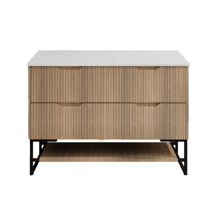 600-1500*450*830mm ABS Bali American Oak MR Melamined Board Pancel MDF Door With PVC Coating Freestanding Vanity