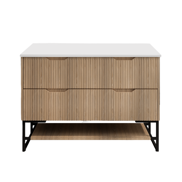 600-1500*450*830mm ABS Bali American Oak MR Melamined Board Pancel MDF Door With PVC Coating Freestanding Vanity