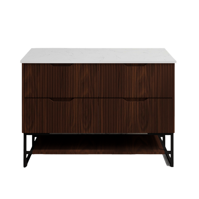 600-1500*450*830mm ABS Bali Brown Oak MR Melamined Board Pancel MDF Door With PVC Coating Freestanding Vanity - HD reno
