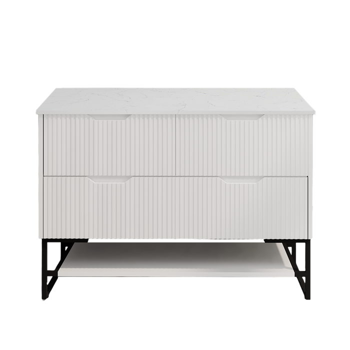 600-1500*450*830mm ABS Bali Matt White MR Melamined Board Pancel MDF Door With PVC Coating Freestanding Vanity - HD reno