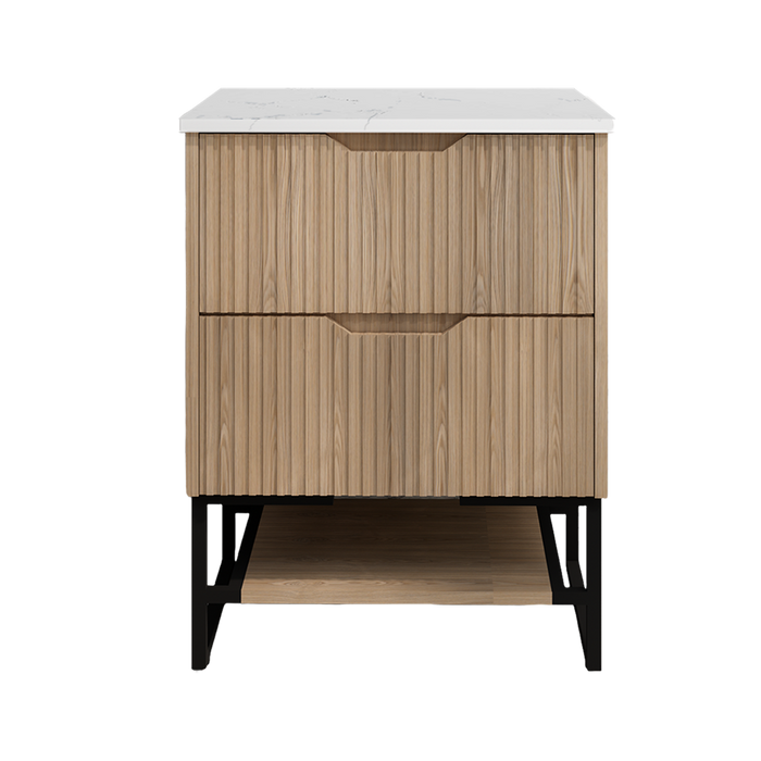 600-1500*450*830mm ABS Bali American Oak MR Melamined Board Pancel MDF Door With PVC Coating Freestanding Vanity