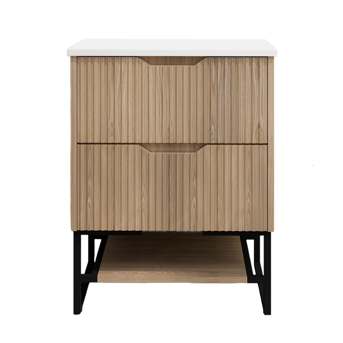 600-1500*450*830mm ABS Bali American Oak MR Melamined Board Pancel MDF Door With PVC Coating Freestanding Vanity