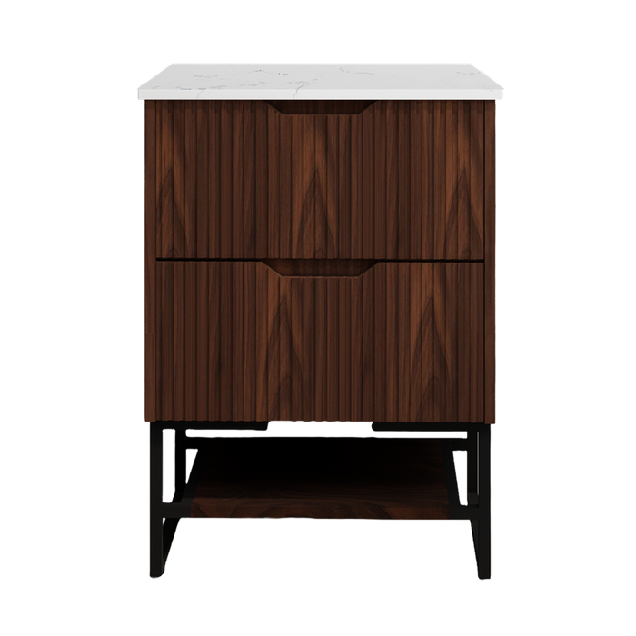 600-1500*450*830mm ABS Bali Brown Oak MR Melamined Board Pancel MDF Door With PVC Coating Freestanding Vanity - HD reno
