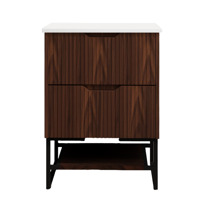 600-1500*450*830mm ABS Bali Brown Oak MR Melamined Board Pancel MDF Door With PVC Coating Freestanding Vanity - HD reno