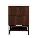 600-1500*450*830mm ABS Bali Brown Oak MR Melamined Board Pancel MDF Door With PVC Coating Freestanding Vanity - HD reno