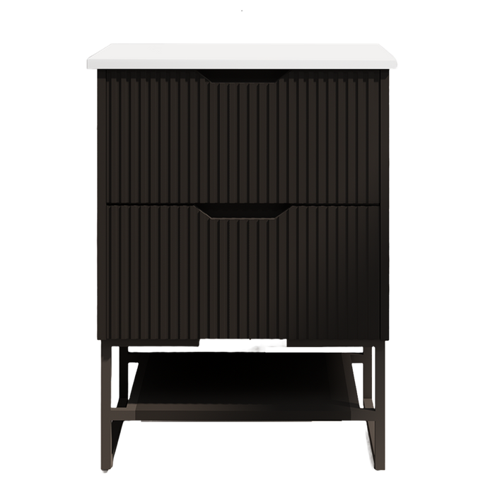 600-1500*450*830mm ABS Bali Matt Black MR Melamined Board Pancel MDF Door With PVC Coating Freestanding Vanity - HD reno