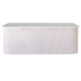 750-1500*450mm ABS Bergen Matt White Curved Edge Fluted Wall Cabinet Hung Vanity MDF Board PVC Coating - HD reno