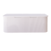 750-1500*450mm ABS Bergen Matt White Curved Edge Fluted Wall Cabinet Hung Vanity MDF Board PVC Coating - HD reno