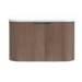 750-1500*450mm ABS Bergen Solid Timber Curved Edge Fluted Wall Hung Cabinet Vanity Materials MDF Board PVC Coating - HD reno