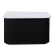 750-1500*450mm ABS Bergen Matt Black Curved Edge Fluted Wall Hung Cabinet Vanity MDF Board PVC Coating - HD reno
