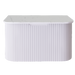 750-1500*450mm ABS Bergen Matt White Curved Edge Fluted Wall Cabinet Hung Vanity MDF Board PVC Coating - HD reno