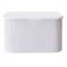 750-1500*450mm ABS Bergen Matt White Curved Edge Fluted Wall Cabinet Hung Vanity MDF Board PVC Coating - HD reno