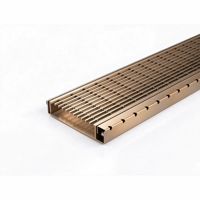 Shower Screen Support drainage system with Standard (TR) grate style