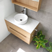 600-1500*460*550mm Byron Natural Oak Bathroom Wall Hung Vanity - Cabinet Only and Ceramic / Stone Top