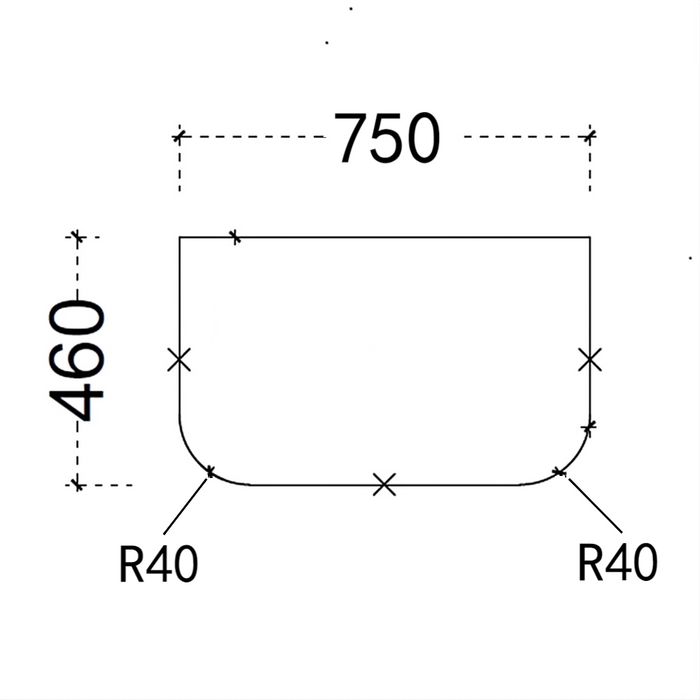600-1500mm Sunny Slim-Line Curved White Fluted Wall Hung Vanity Cabinet Only