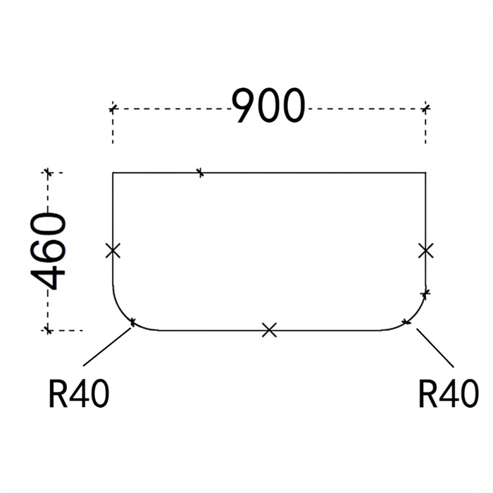 600-1500mm Sunny Slim-Line Curved White Fluted Wall Hung Vanity Cabinet Only