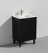 600*455*860mm POS Brighton Matt Black PVC Constructed Fluted Bathroom Vanity With Legs/Kickboard - HD reno