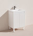 600*455*860mm POS Brighton Matt White PVC Constructed Fluted Bathroom Vanity With Legs/Kickboard - HD reno