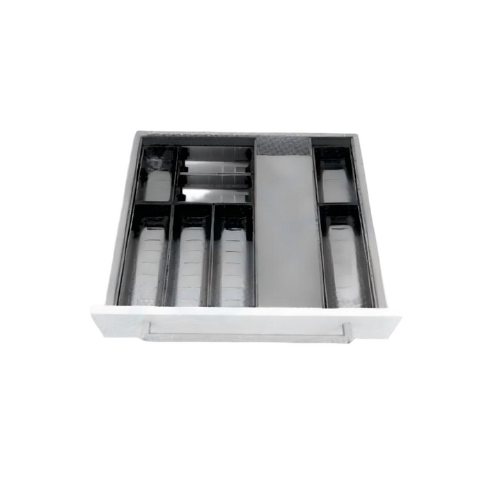 Fits 500mm Width Cabinet Cutlery Insert Stainless Steel Kitchen Drawer Cutlery Tray Dishwasher Safe-500mm Depth
