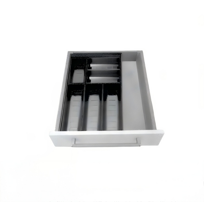 Fits 400-450mm Width Cabinet Cutlery Insert Stainless Steel Kitchen Drawer Cutlery Tray Dishwasher Safe-500mm Depth
