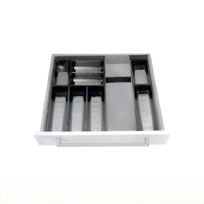 Fits 600mm Width Cabinet Cutlery Insert Stainless Steel Kitchen Drawer Cutlery Tray Dishwasher Safe-500mm Depth