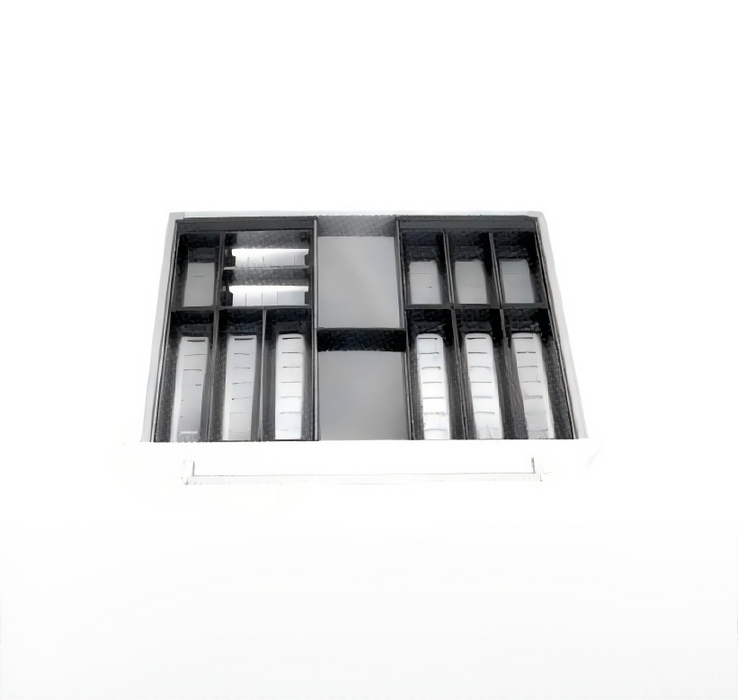 Fits 800mm Width Cabinet Cutlery Insert Stainless Steel Kitchen Drawer Cutlery Tray Dishwasher Safe-500mm Depth