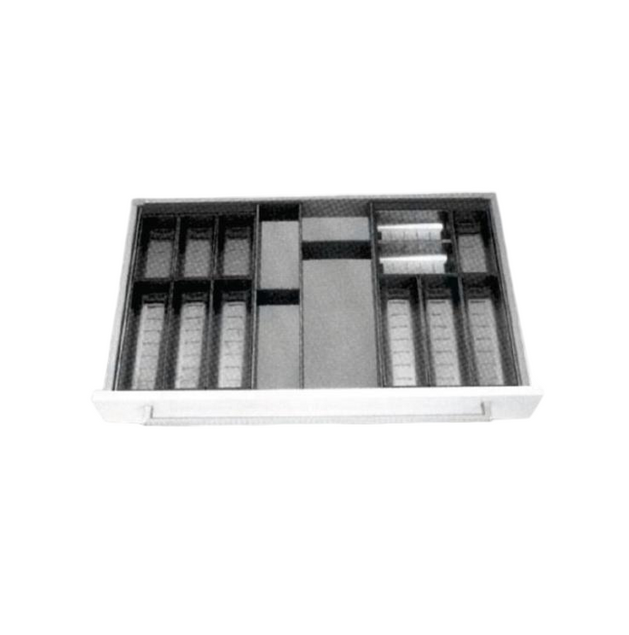 Fits 900mm Width Cabinet Cutlery Insert Stainless Steel Kitchen Drawer Cutlery Tray Dishwasher Safe-500mm Depth