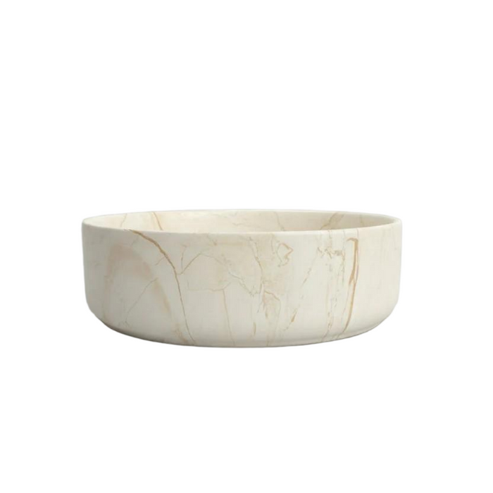 405*405*130mm Aquaperla Marble Round Above Counter Basin