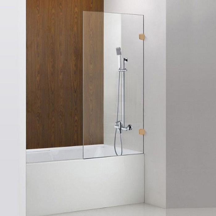 750/900x1500mm 10mm Tempered Bathtub Fixed Panel Black/Brushed Gold/Brushed Nickle/Chrome/Gun Metal Frameless Shower Screens - HD reno