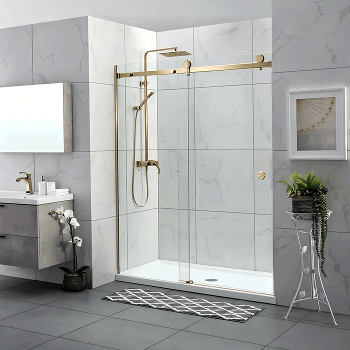 870-1180mm Covey Frameless Wall To Wall Sliding Door 10mm Thickness Shower Screens - 2000mm Height