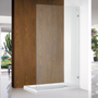 200-1200mm Covey 10mm Glass Frameless Walk In Single Fixed Panel Gunmetal Grey Brackets Shower Screens
