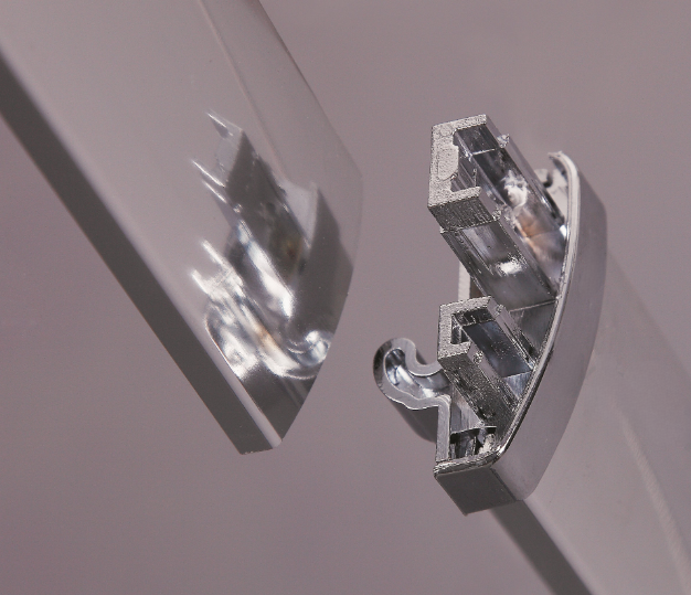 1400-2250*2000mm L Shape Double Sliding Chrome Semi-frameless Shower Screens