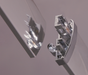 1400-2250*2000mm L Shape Double Sliding Chrome Semi-frameless Shower Screens