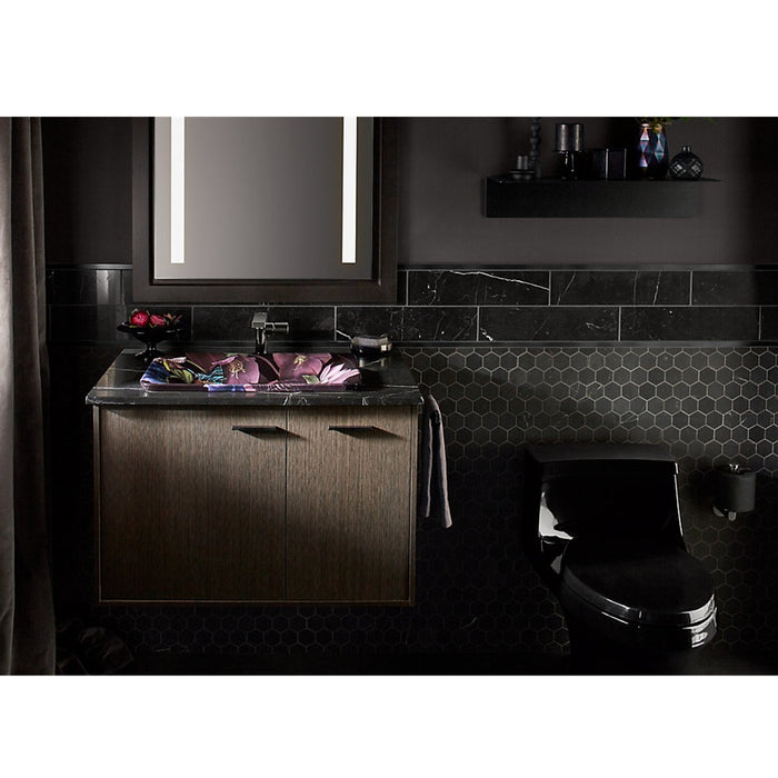 536*370mm KOHLER Dutchmaster Carillon Rectangle Blush Floral/Midnight Floral Above Counter Basin