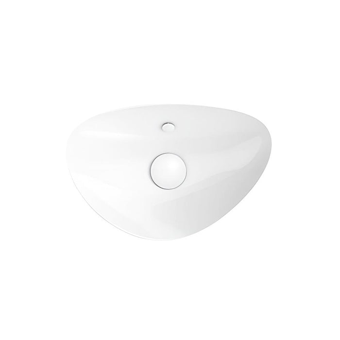 529-980*406*219mm Kohler Veil Gloss White Ceramic Oval Vessel With Overflow Semi Insert Basins
