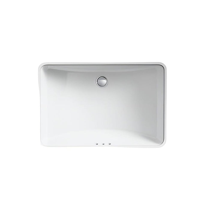 580*346*206mm Kohler Ladena Gloss White Ceramic Rectangle With Overflow Under-Mount Basins