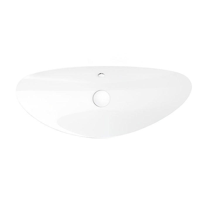 529-980*406*219mm Kohler Veil Gloss White Ceramic Oval Vessel With Overflow Semi Insert Basins