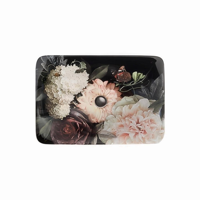 536*370mm KOHLER Dutchmaster Carillon Rectangle Blush Floral/Midnight Floral Above Counter Basin