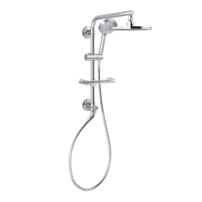 540mm Kohler HydroRail Rain Metal Premium Chrome Square Column Shower