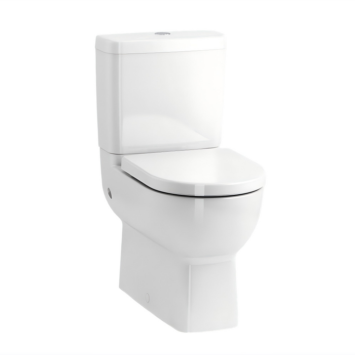 600*406*835mm Kohler Reach Compact White Box Rim Top Inlet Back To Wall Toilet Suite