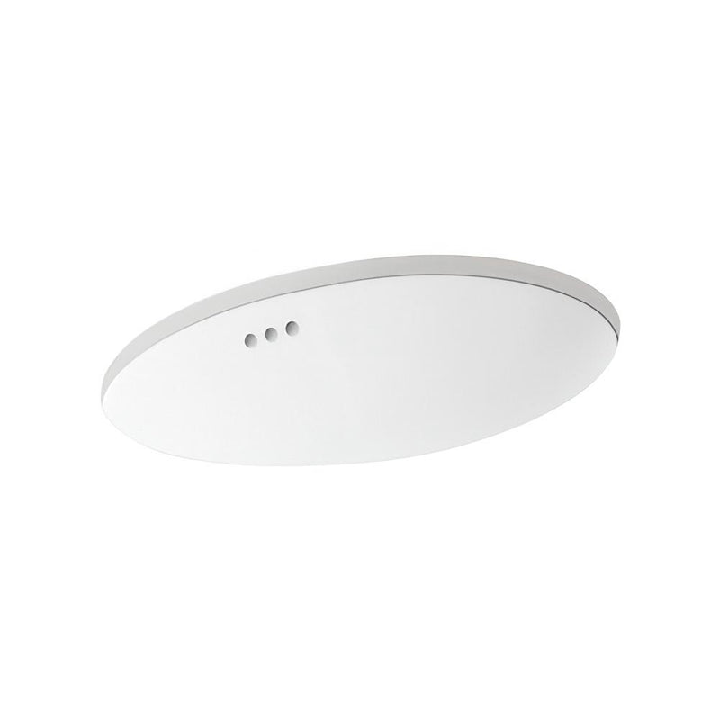 581*428*196mm Kohler Chalice Gloss White Ceramic Oval Under-Mount Basins With Overflow