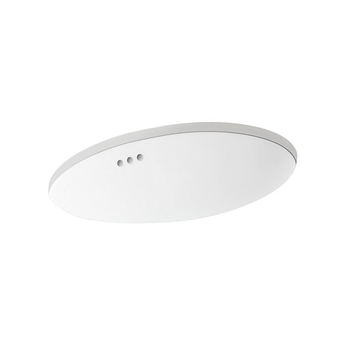581*428*196mm Kohler Chalice Gloss White Ceramic Oval With Overflow Under-Mount Basins