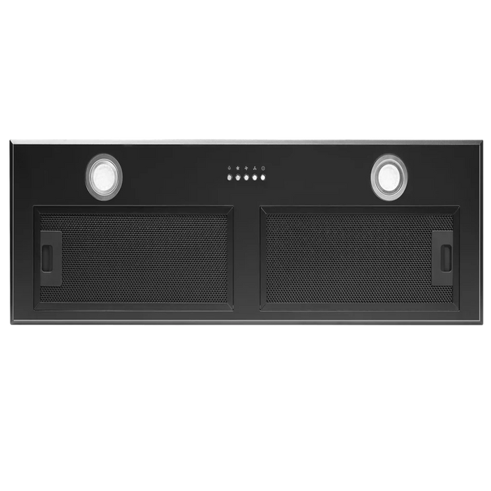 900mm DiLusso Black Electric Ceramic Cooktop and Electric Oven and Concealed Rangehood Kitchen Appliance Packages