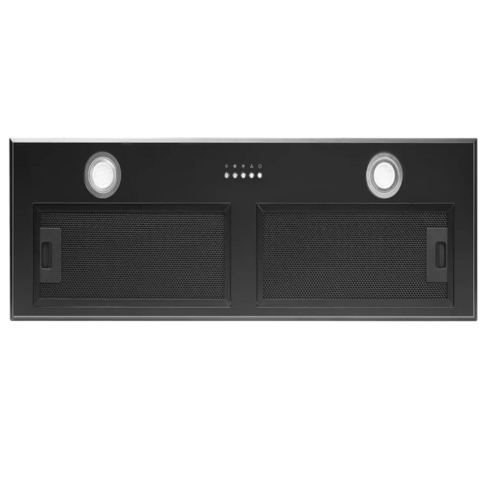 900mm DiLusso Black Electric Ceramic Cooktop and Electric Oven and Concealed Rangehood Kitchen Appliance Packages