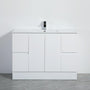 900-1500*460mm Poly White Bathroom Left/Right Drawer Freestanding With Kickboard Vanity - HD reno