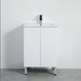 600-750*460mm Poly Gloss White Bathroom Left/Right Drawer Freestanding With Legs Vanity - HD reno