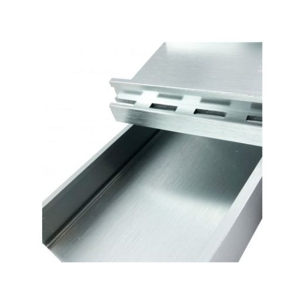 300-5600mm Lauxes Shower Grate Drain Aluminium Slimline Tile Insert Indoor Outdoor Silver Surface - HD reno