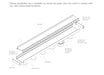300-5600mm Lauxes Shower Grate Drain Aluminium Slimline Tile Insert Indoor Outdoor Silver Surface - HD reno
