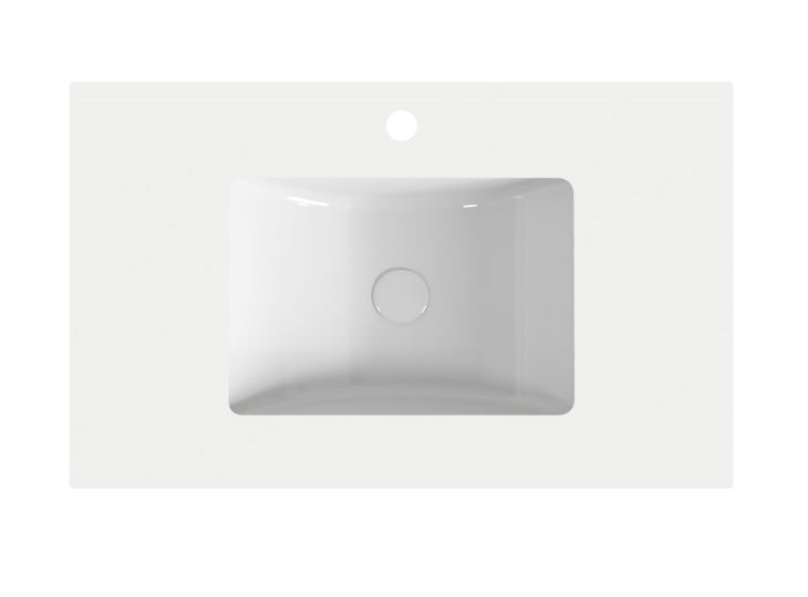 600-1500mm Pure White SINTERED Stone Top with Undermount Basin PU4532