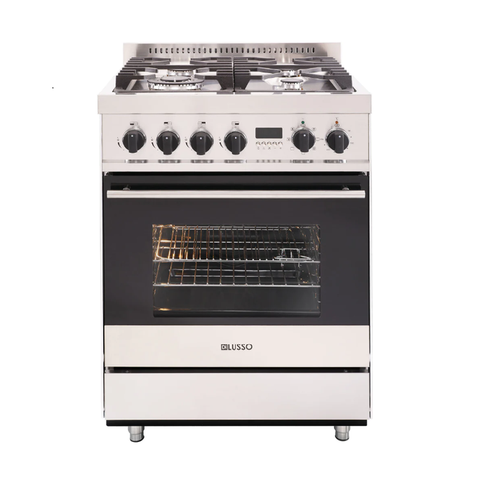 600mm Dilusso Freestanding With 4 Sabaf Gas Burners Dual Fuel Cooker